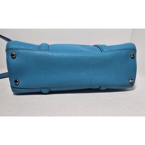 Kate Spade Newbury Lane Turquoise Saffiano Leather Satchel Crossbody Purse - Picture 9 of 15